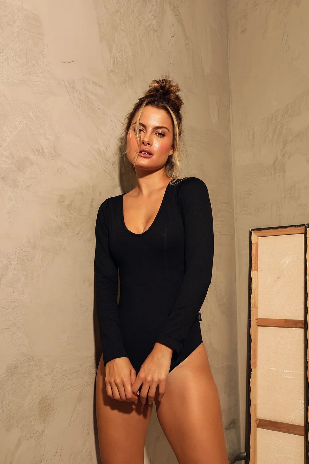 Long Sleeve Black Bodysuit